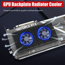 GPU Backplate Radiator Memory Cooler Graphics Card Cooling Aluminum Panel + Dual PWM Fan VRAM Heatsink For RTX 3090