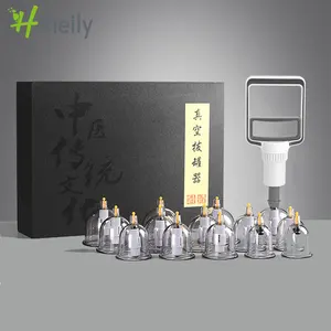 24 вакуумные банки для массажа профессиональная всасывания чашка для терапии антицеллюлитный массажер тела Ventosa анти разрыв толстые банки гуаша вакуумный баночный массажа