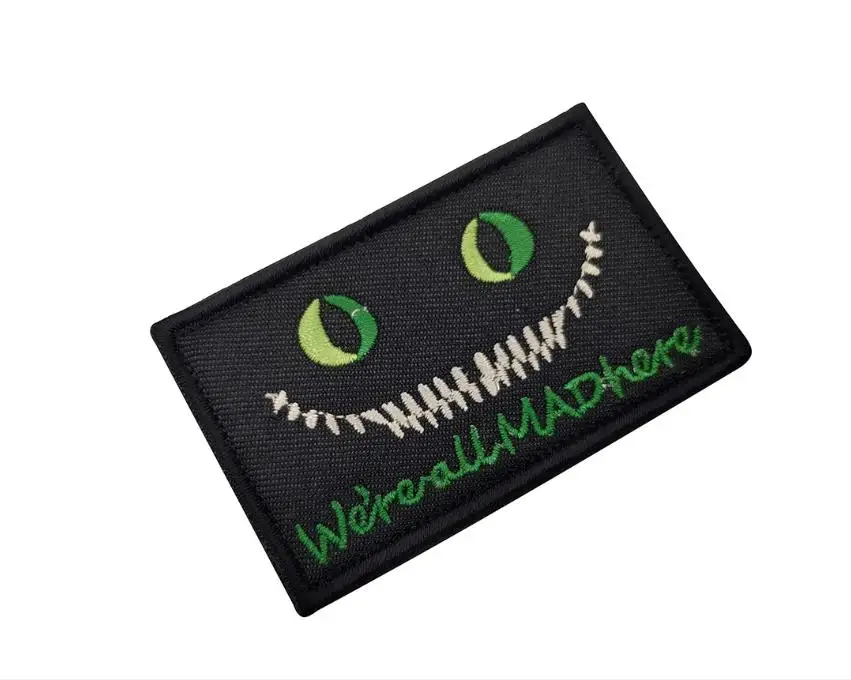 

We Are All Mad Here Funny Patch Tactical Military Patches Badges Emblem Applique Army for Backpack Jacket Hat