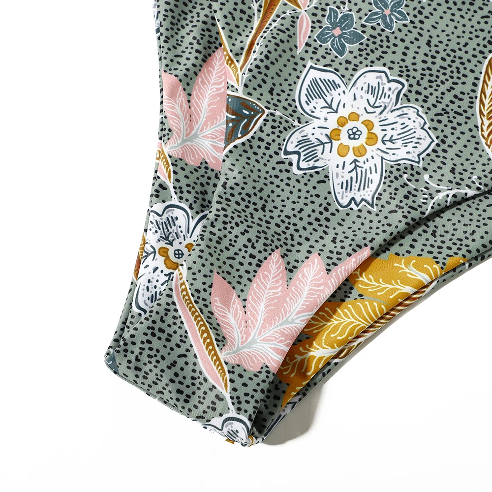 Женский купальник с открытыми плечами бикини пуш ап высокой талией сексуальный