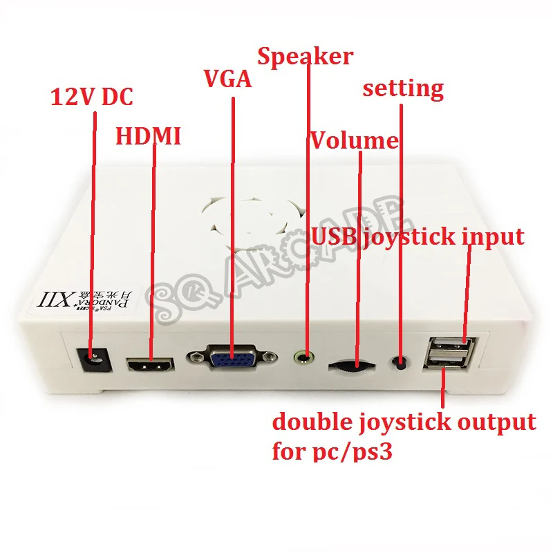 

3188 in 1 pandora box 12 arcade version bartop games VGA HDMI 720p output support pause/search/record game