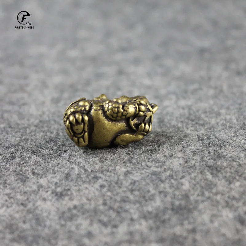 Медная Лягушка на удачу маленькие украшения для чайной церемонии Античная