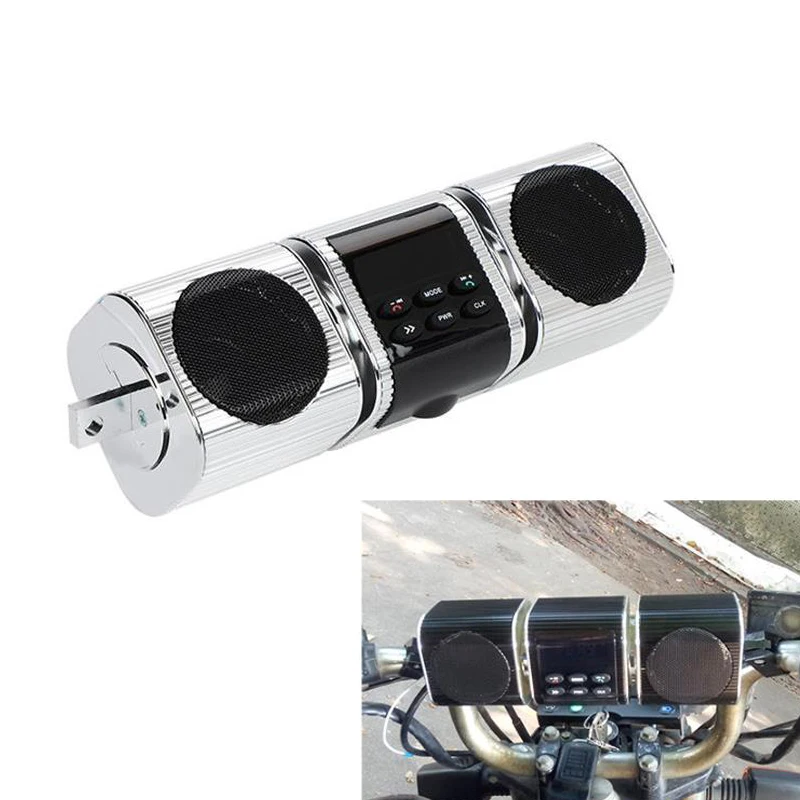 

Motorcycle MP3 Player 12V Music Player FM Radio with LED Display Bluetooth Stereo Motorcycle Speaker Waterproof