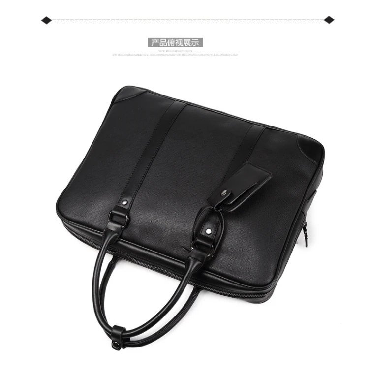 Leather Handbag for Men Real Leather Briefcase Male Business Travel Laptop Bag Men's Messenger Shoulder Bag