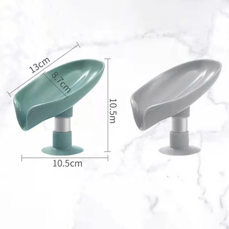 

Leaf Shape Sucker Soap Box Drain Soap Holder Box Bathroom Shower Soap Holder Sponge Storage Plate Tray Bathroom Supplies Gadge