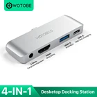 Концентратор USB C, 4-в-1 концентратор для HDMI аудио 3,5 USB зарядка PD type-C док-станция для MacBookPad Pro 2018 поверхность S9S10note Mate