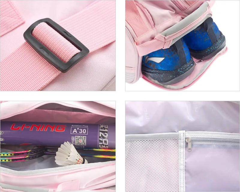 Li-Ning бадминтон ракетка сумка для 6-pack обуви карманный Профессиональный Спорт Спортивная ракетка сумка ABJP076 ZYF348