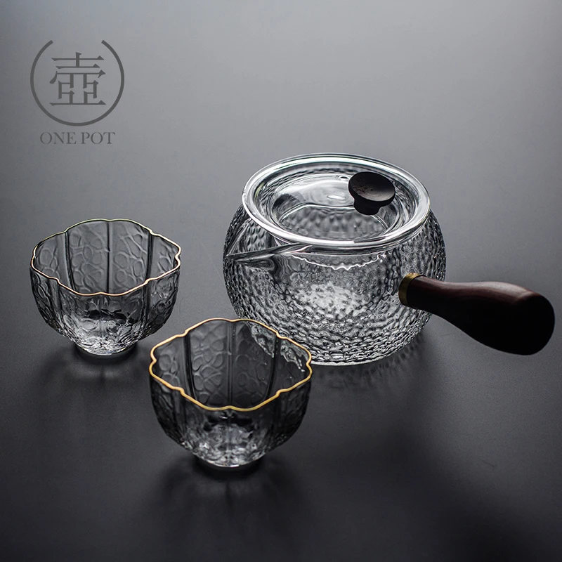 

Японский стеклянный чайный горшок набор чайных чашек высокая термостойкость простой прозрачный кипящий чайный горшок чайный набор кунг-фу...