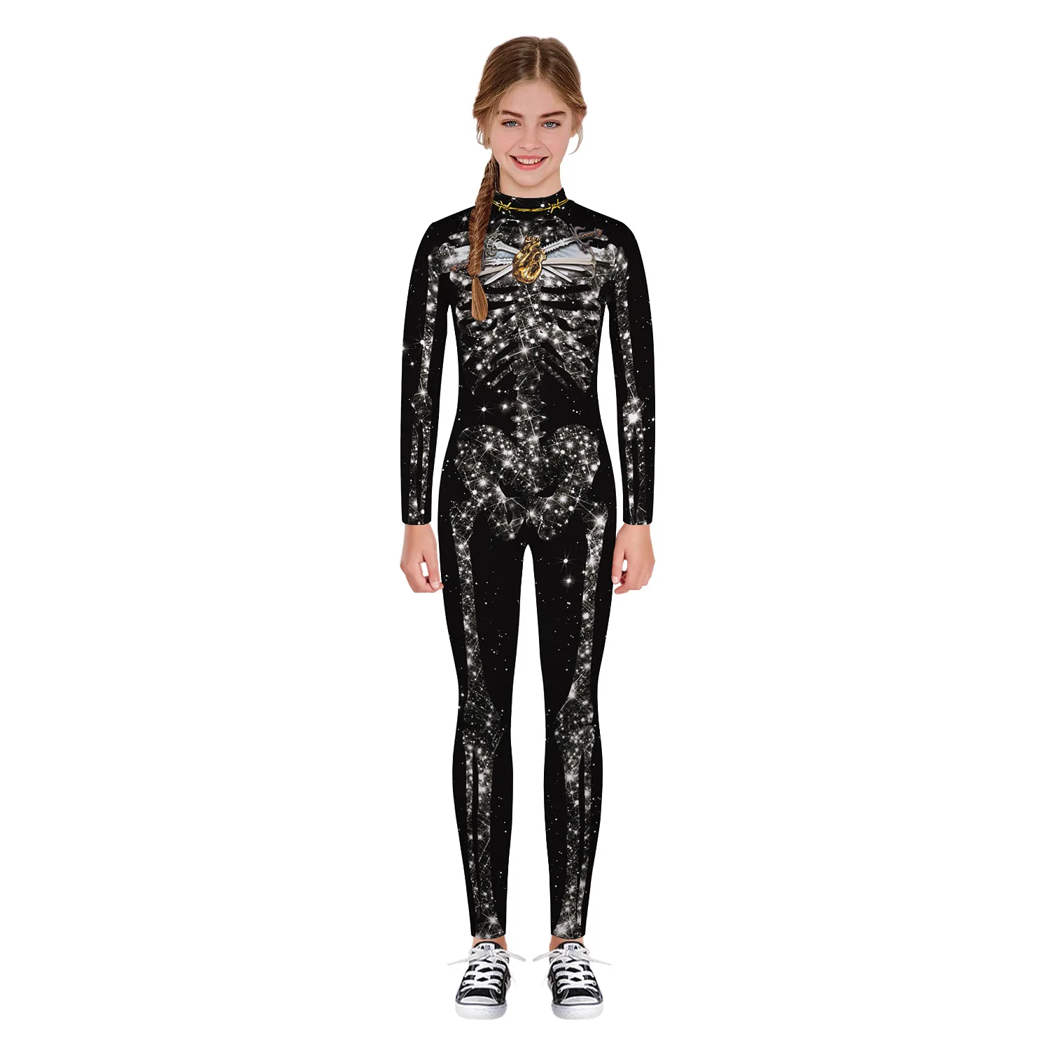 

PLstar Cosmos boy/girl galaxy Human body Skull Halloween party 3d printed Cosplay costumes Zentai Bodysuit Suit Jumpsuits kids