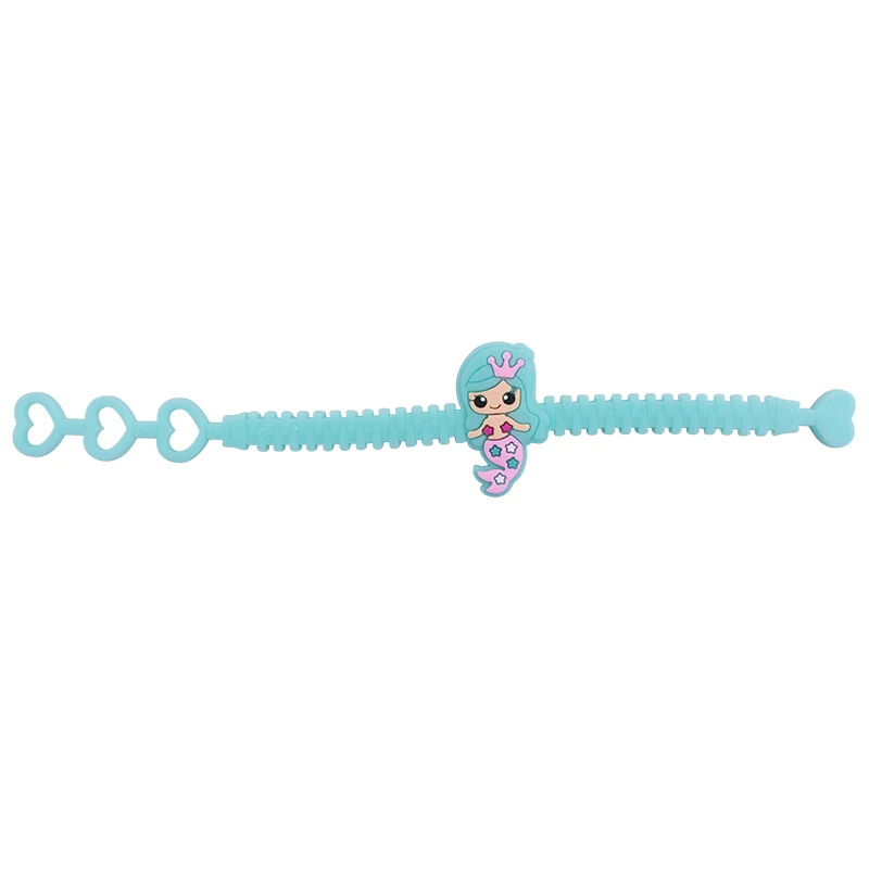 6pcs Mermaid B05 5 шт./лот, модный браслет с единорогом, силиконовый браслет, гибкая упаковка, браслет на свадьбу, день рождения, подарок для детей - Цвет: 6pcs Mermaid B05