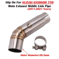 slip on for suzuki gsxr600 gsxr750 l1 l6 17 18 19 20 21 motorcycle exhaust middle link pipe muffler modified connection tube
