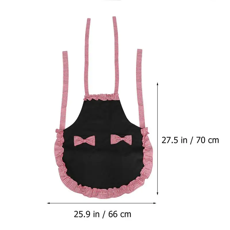 

Kitchen Apron Bowknot Decor Apron Cooking Protective Waterproof Oil Proof And Antifouling Bow Kitchen Apron