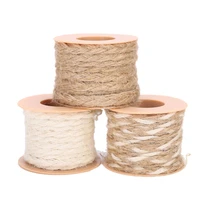 natural burlap hemp jute rope party wedding decoration wrapping diy vintage ribbons bow gift christmas handwork accessories