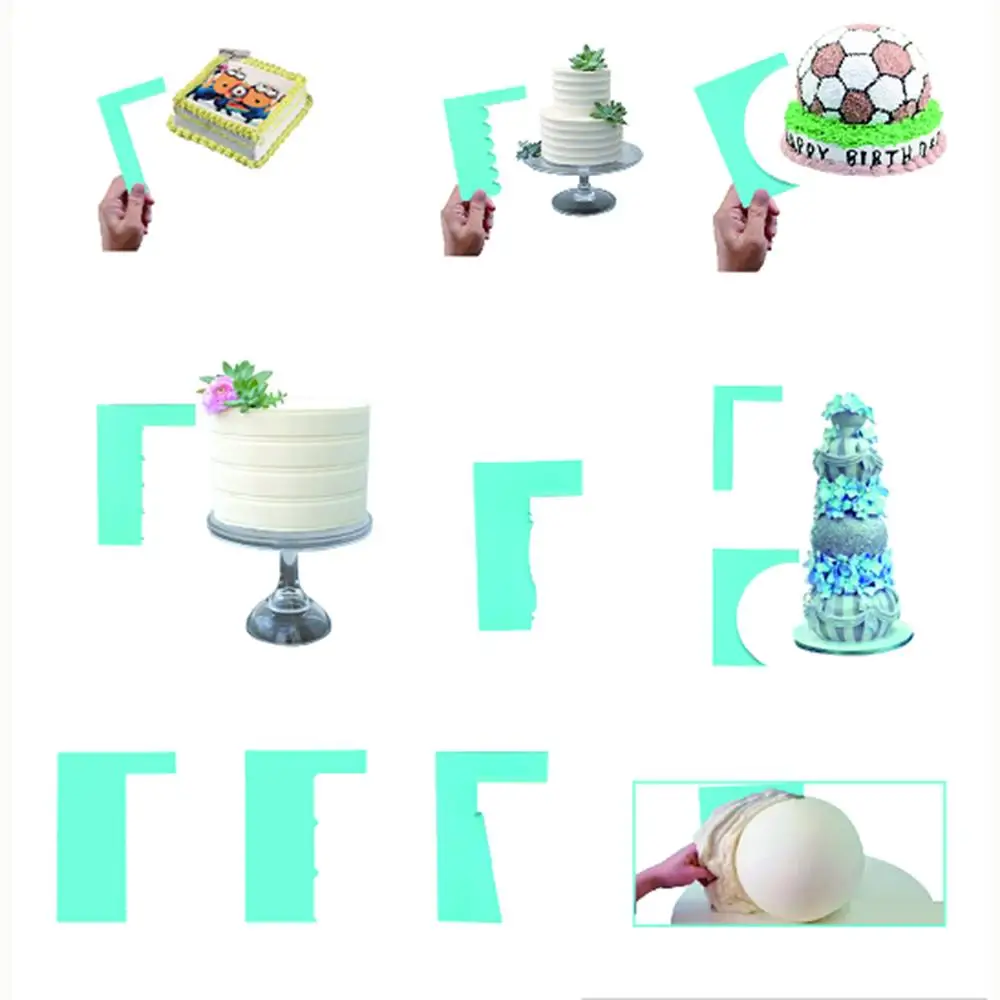 8 видов стилей торт скребок для помадной массы мусс крема шпатель край гладкой с