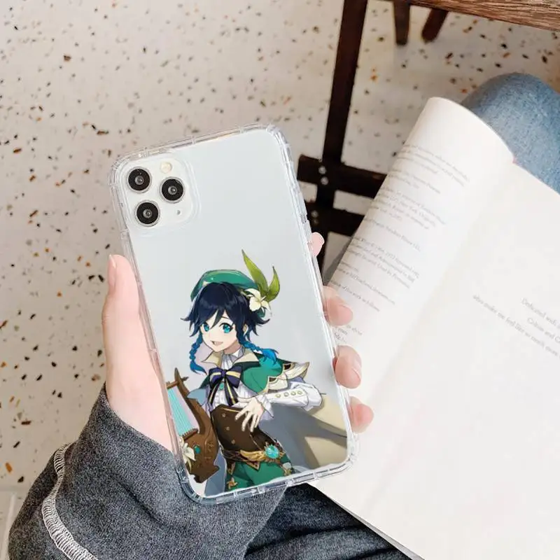

Genshin impact game Fashion design Phone Cases Transparent soft For iphone 5 5s 5c se 6 6s 7 8 11 12 plus mini x xs xr pro max