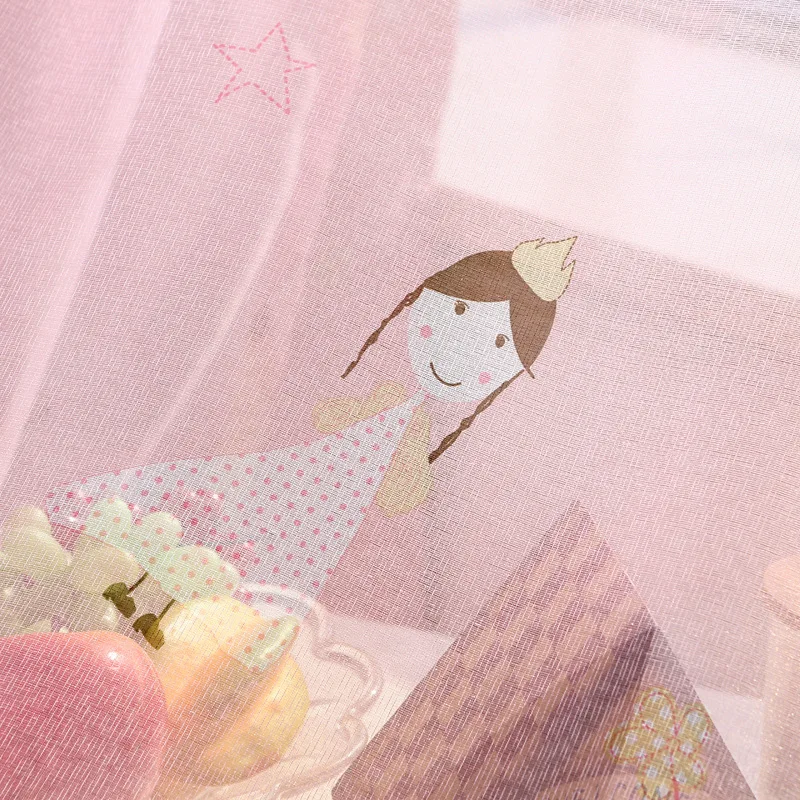 Занавески с милым принтом принцессы WP139C для детской комнаты новорожденных