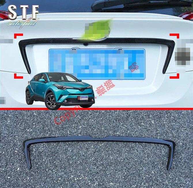 

Carbon Fiber Style Rear Trunk Lid Cover Trim For Toyota C-HR CHR 2017 2018 2019