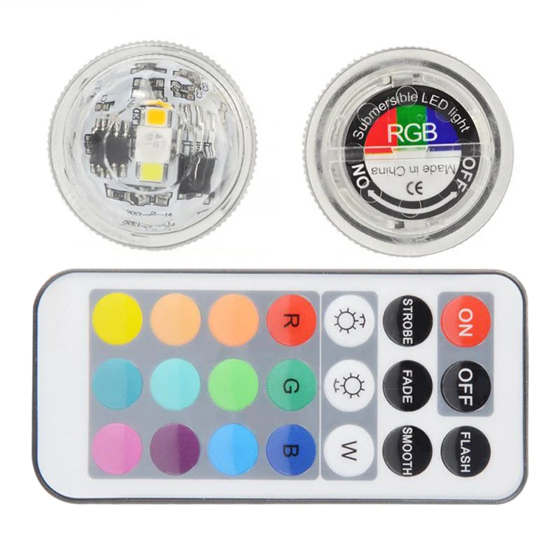 

Battery Operated Waterproof Rgb Submersible Led Light Underwater Night Lamp Tea Lights For Vase,Bowls,Aquarium And Party Wedding