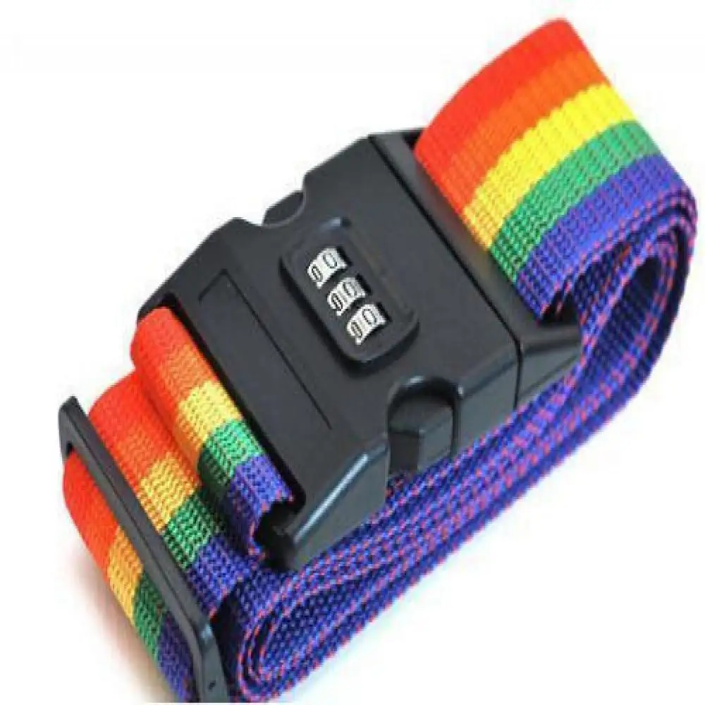 

Hot sale New Travel Lunggage Suitcase Strap Baggage Backpack Bag Rainbow Color Belt