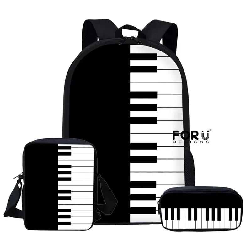 L5564CEK FORUDESIGNS/детские школьные сумки, набор для подростков мальчиков и девочек, рюкзаки с музыкальными нотами, сумка для книги с пианино, Детская сумка на плечо, mochila escolar - Цвет: L5564CEK