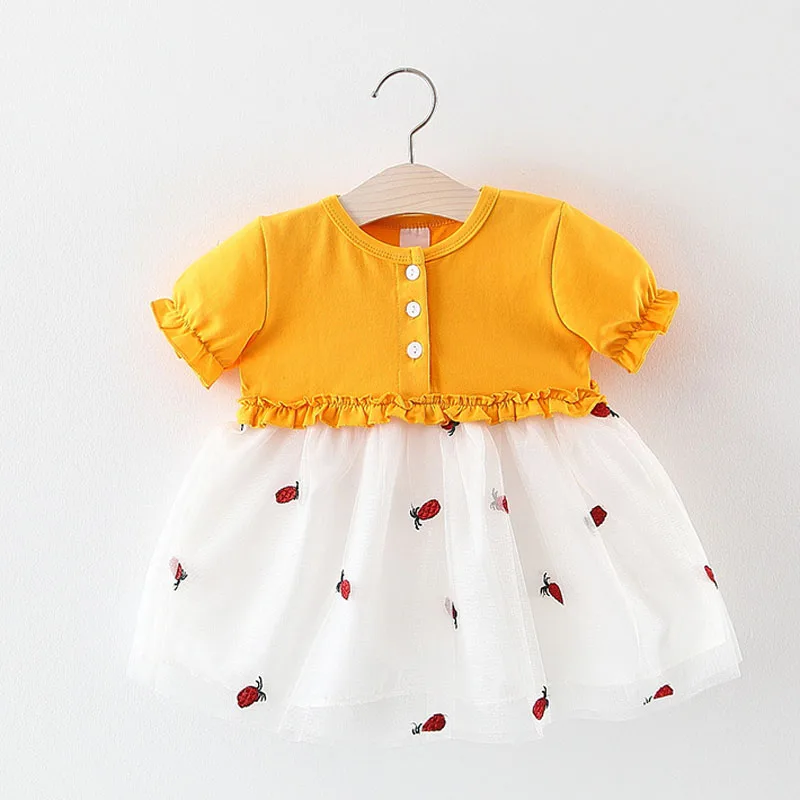 Милое платье для маленьких девочек Летнее новорожденных Вечерние платья