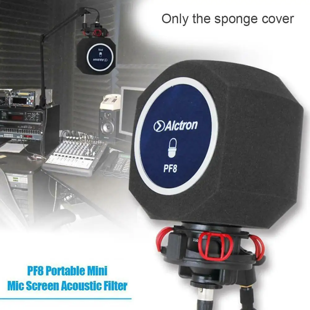 

1Pcs Portable Mini Mobile Recording Studio Mic Screen Acoustic Filter Windproof Noise Reduction Sound-absorbing Sponge Cover Net