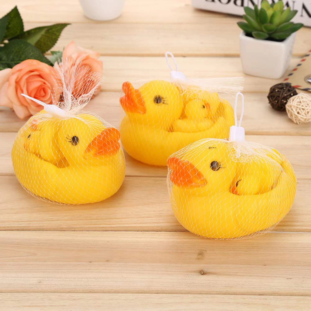 4 шт./компл. Мягкая Мини кукла пищалка для купания плавающая развивающая игрушка