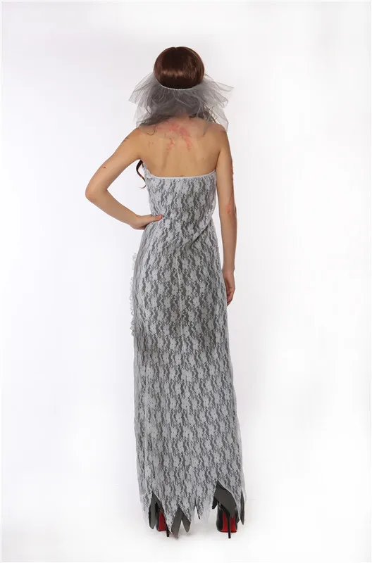 Костюмы на Хэллоуин для женщин костюм невесты призрака новый зомби ужаса бара