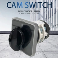 2 positions 20a cam switch ymz12 202 latching 690v 2 poles power control silver contact rotary changeover interuptor