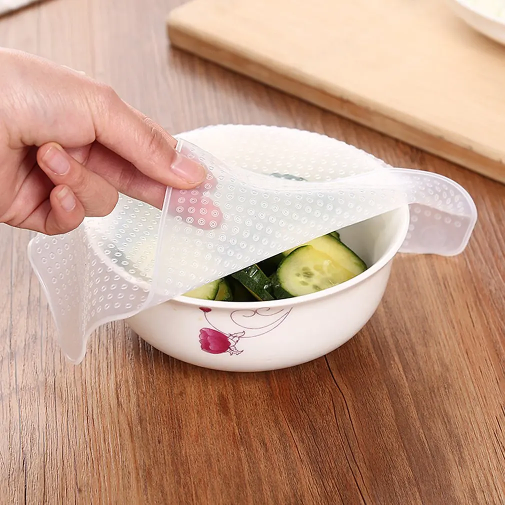 

Silicone Cover Reusable Silicone stretch lids Multifunctional Silicone Wrap Seal Lid Food Fresh Keeping Kitchen Tool