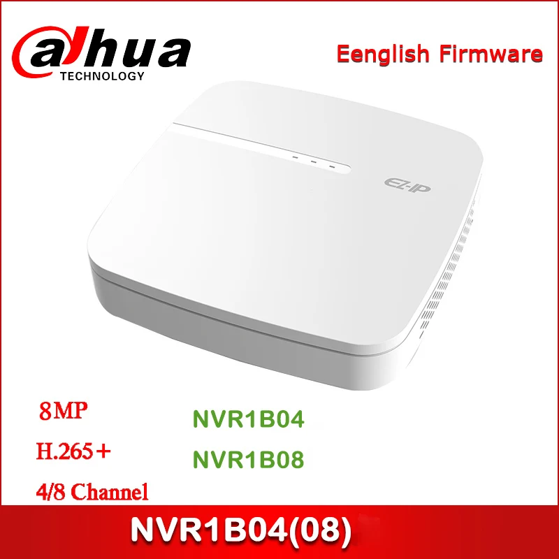 Dahua EZ-IP NVR NVR1B04 NVR1B08 4/8 канальный Смарт 1U H.265 сетевой видеорегистратор