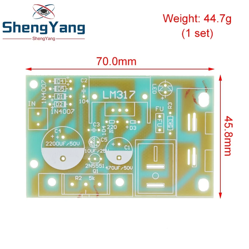 Понижающий модуль питания LM317 регулируемый регулятор напряжения сбрасываемый