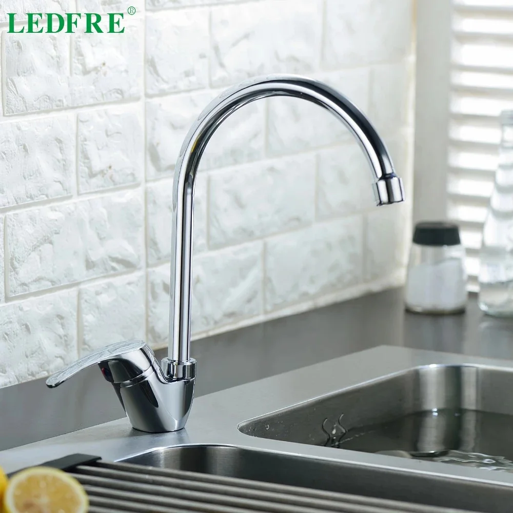 LEDFRE смеситель для кухонной раковины с одной ручкой горячей и холодной воды