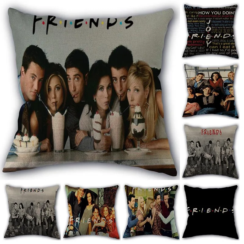 Изготовленный На Заказ сериал друзья Наволочка из хлопка и льна ткань домашний