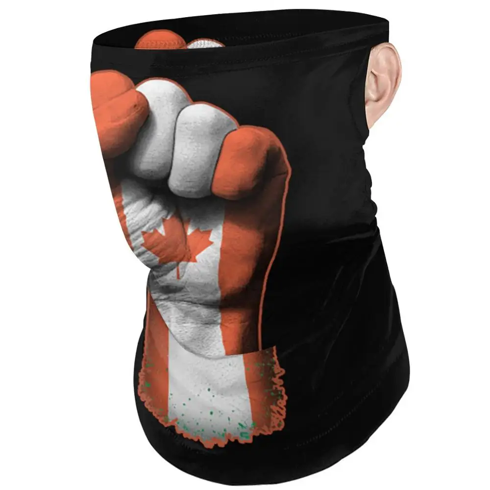Flag Of Canada On A Raised Clenched Fist bandanas scarf DIY 3D Seamless Scarves face mask Windproof adult washable Kerchief |