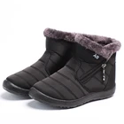 Зимние короткие ботинки, женские ботильоны из хлопчатобумажной ткани, женские ботинки, плюшевая обувь, женские ботинки, водонепроницаемая обувь, женские ботинки