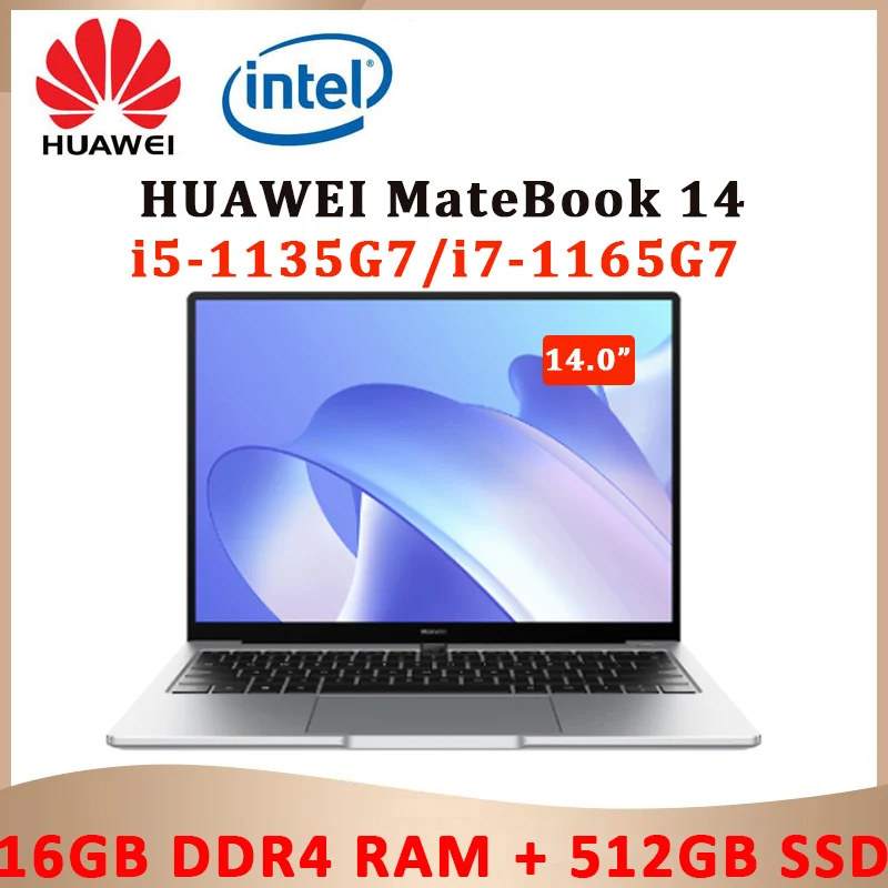 

Huawei MateBook 14 2021 laptop i5-1135G7/i7-1165G7 16GB RAM 512GB 14 inch full-screen notebook computer touch screen Ultrabook