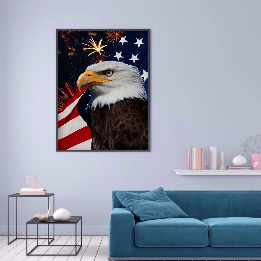 5D алмазная живопись &quotсделай сам&quot День Независимости Орел флаг полная