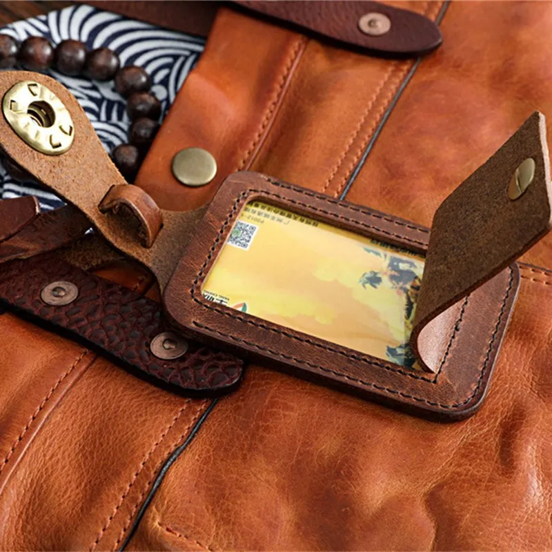 Из натуральной кожи Carder персонализированный чемодан для багажа подвеска с