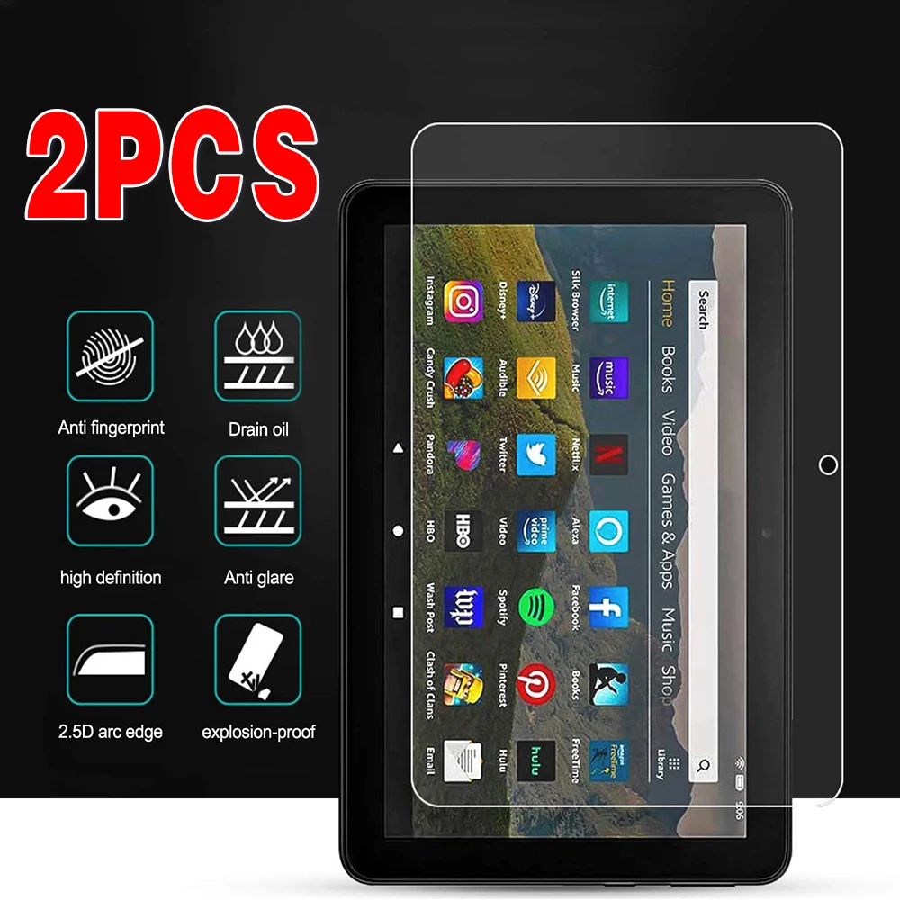 

2 шт. закаленное стекло для планшета для Amazon Fire HD 8 детей 10-го поколения 2020 полное покрытие Защитная крышка для экрана противоударный экран