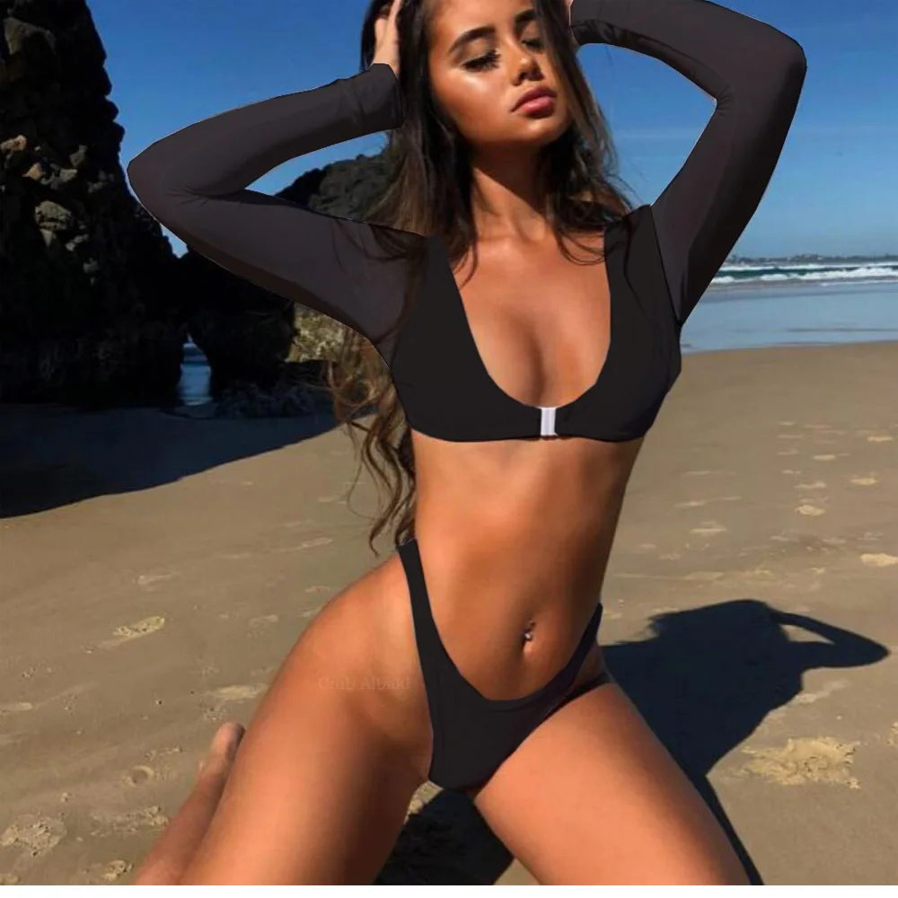 Бикини 2019 Экстремальный микро женский купальник размера плюс сетчатая Пряжка