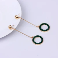 fashion korean style earrings for women red green trendy jewelry boho gold drop statement dangle small hoop earrings 2020 new