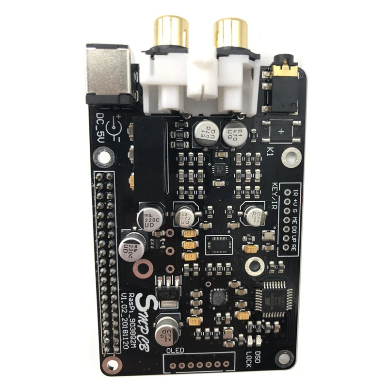 Es9038Q2M Opa1612 Op декодер цифровой вещательной платы ies 32 бит/384 K Dsd128 для Raspberry Pi 2B 3B +