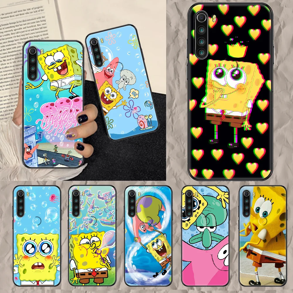 

BoB funny sponge baby Phone case For Xiaomi Redmi Note 7 7A 8 8T 9 9A 9S 10 K30 Pro Ultra black pretty hoesjes art shell tpu