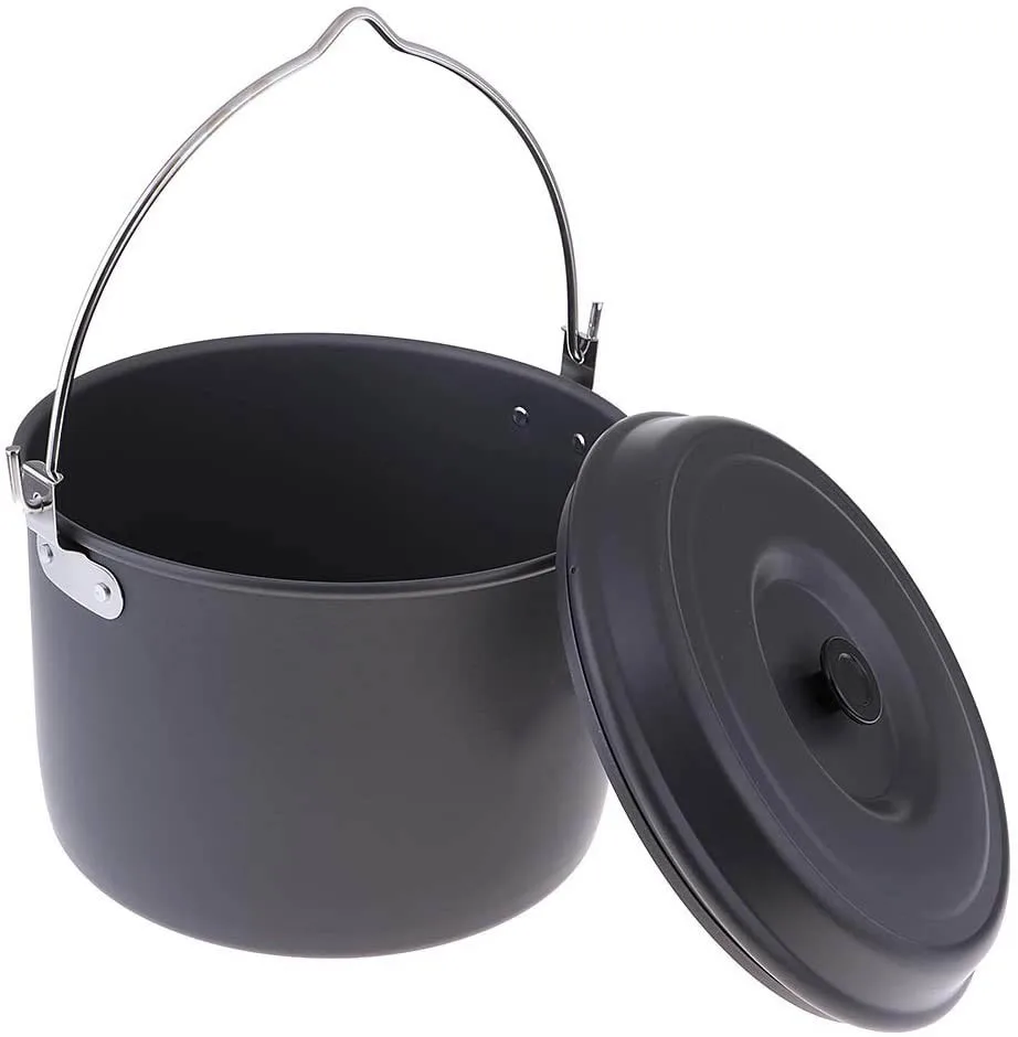 

Picnic Tourism Portable Pot Cooking Camping Fishing Durable Soup Stockpot Tools Outdoor Pot Hunting Hiking Cookware Aluminum Coo