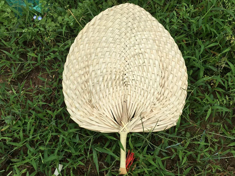 

Natural Cool Baby Mosquito Repellent Fan Summer Manual Straw Hand Fans Palm Leaf