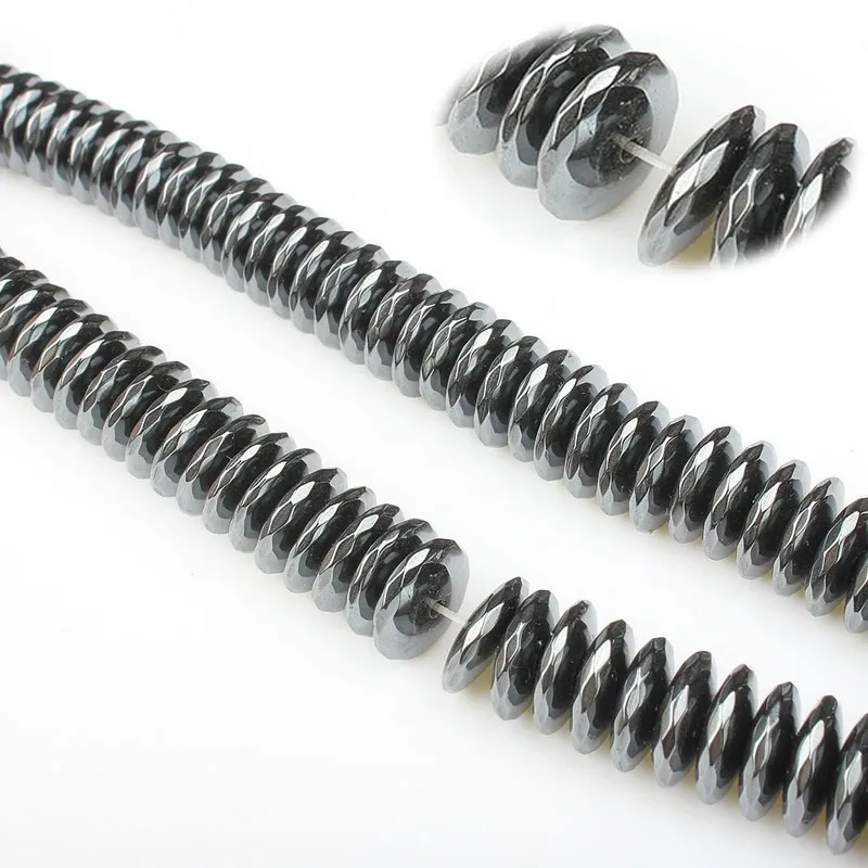 

Плоские круглые бусины из гематита, 3-12 мм