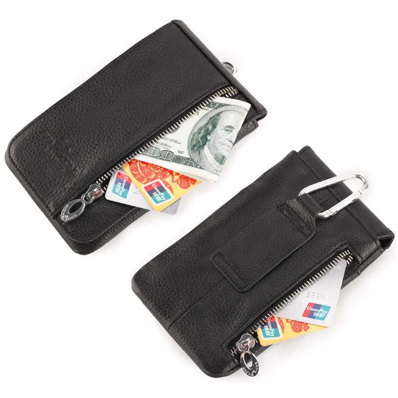 Мужская сумка кошелек из натуральной кожи небольшая дорожная на пояс мобильный