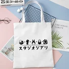 Сумка для покупок Totoro, многоразовая сумка для продуктов, сумка-шоппер, эко-сумка, сумка-шоппер