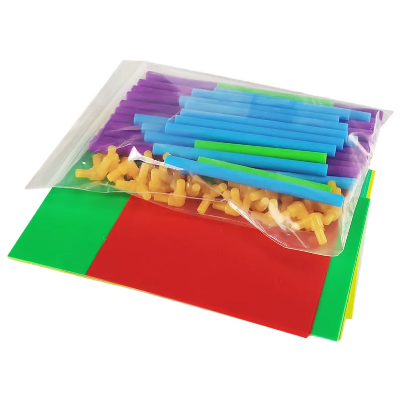 

1 set Primary Mathematics Educational Tools DIY ABS Solid Geometry Model (color random)